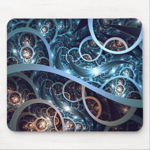Tapis De Souris Art bleu extraordinaire de fractale
