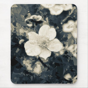 Tapis De Souris Art botanique de la fleur d'anémone lunatique