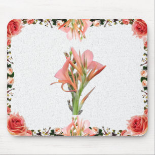 Tapis De Souris Art botanique de Lily Flower