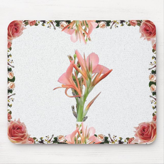 Tapis De Souris Art botanique de Lily Flower (Devant)