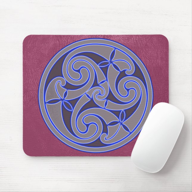 Tapis De Souris Art Celtique Spiral Design Mouse Mat (Avec souris)