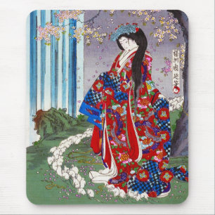 Tapis De Souris Art classique japonais oriental frais de dame de