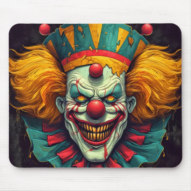 Tapis De Souris Art Clown du Carnaval déplaisant (Devant)