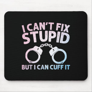 Tapis De Souris Art d'agent de police drôle pour hommes femmes pol