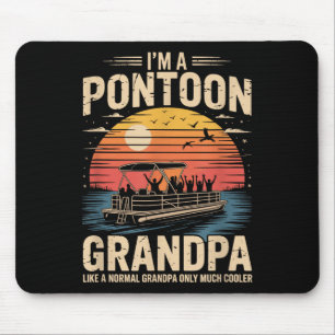 Tapis De Souris Art de bateau ponton cool pour grand-papa hommes b