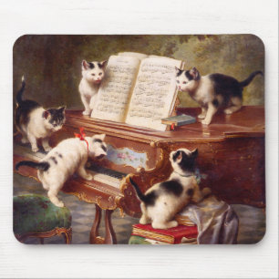 Tapis De Souris Art de chat : Copie vintage d'art : Le considéran