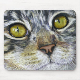Tapis De Souris Art de chat - lueur