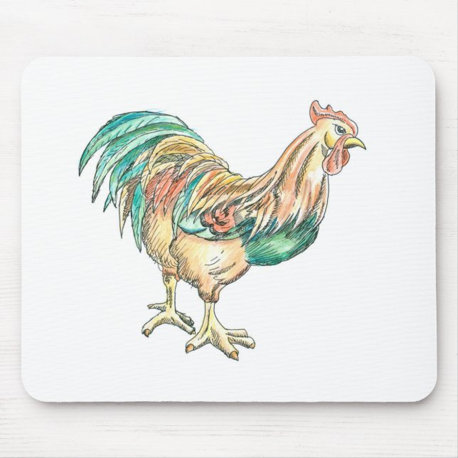 Tapis De Souris Art de Coq (Devant)
