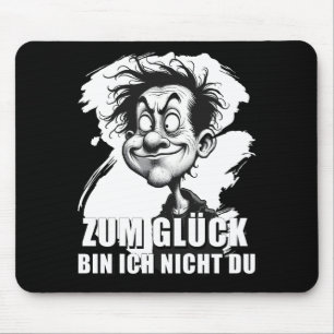 Tapis De Souris Art de dessin animé avec citation « Heureusement…
