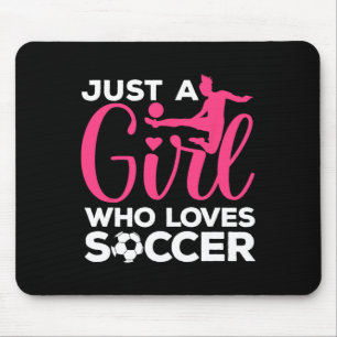 Tapis De Souris Art de fille de football pour filles enfants tout-