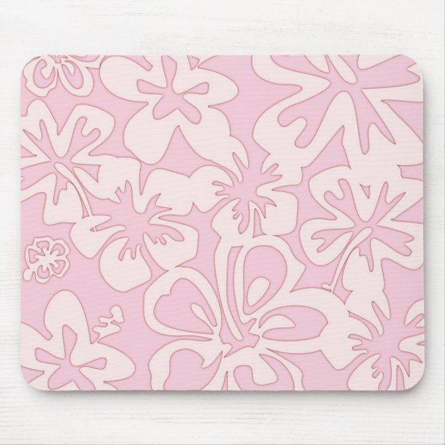 Tapis De Souris Art de fleurs roses pastel (Devant)