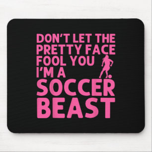 Tapis De Souris Art de football cool pour femmes adolescentes gard