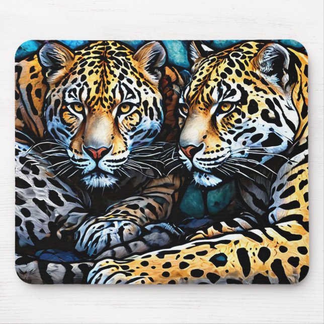 Tapis De Souris Art de jaguars (Devant)