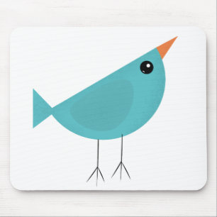 Tapis De Souris Art de la nature d'oiseau fantaisiste adorable