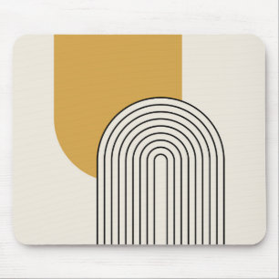 Tapis De Souris Art de ligne de style du milieu du siècle avec arc
