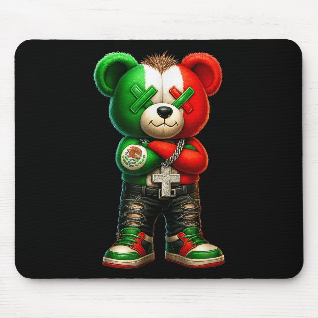 Tapis De Souris Art de l'ours de rue mexicain  (Devant)