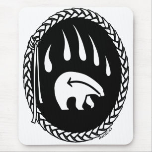 Tapis De Souris Art de l'ours tribal Mousepad Stylish Wildlife Mou