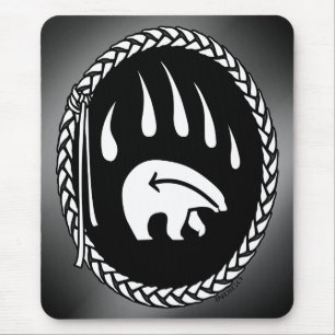 Tapis De Souris Art de l'ours tribal Mousepad Stylish Wildlife Mou