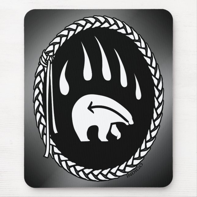 Tapis De Souris Art de l'ours tribal Mousepad Stylish Wildlife Mou (Devant)