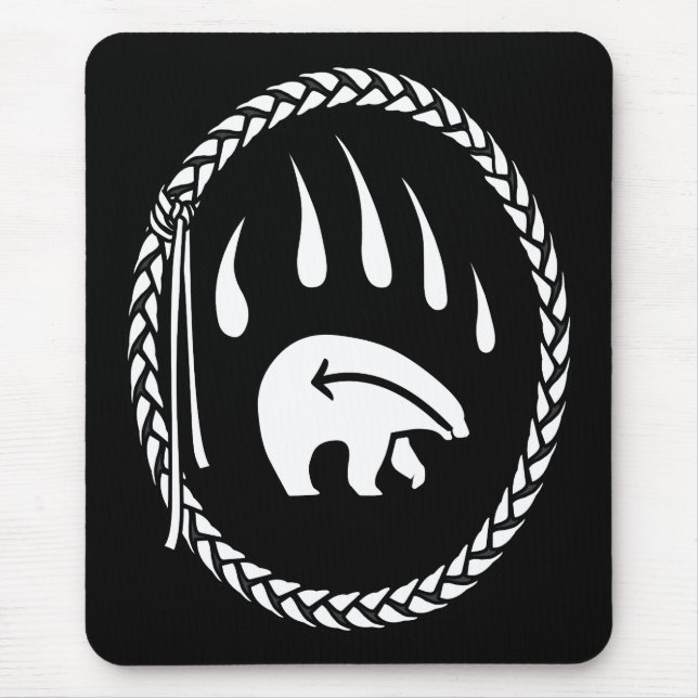Tapis De Souris Art de l'ours tribal Mousepad Stylish Wildlife Mou (Devant)