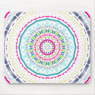 Tapis De Souris Art de mandala coloré vibrant