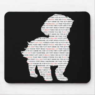 Tapis De Souris Art de mot de Shih Tzu