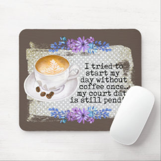 Tapis De Souris art de mots drôles pour les amateurs de café