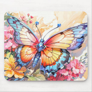 Tapis De Souris Art de papillon vintage coloré