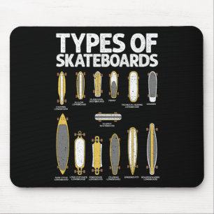 Tapis De Souris Art de planche à roulettes cool pour hommes femmes