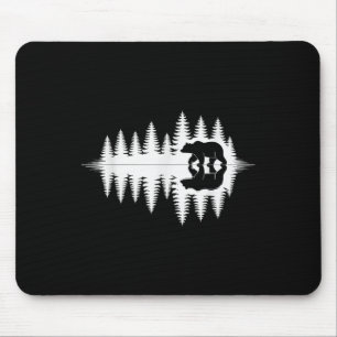 Tapis De Souris Art de réflexion de la forêt d'ours faunique Rando