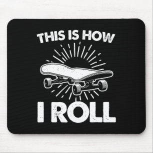 Tapis De Souris Art de skateboard cool pour hommes femmes garçons