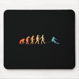 Tapis De Souris Art de ski nordique Hommes Femmes Planche à neige