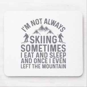Tapis De Souris Art de ski pour hommes femmes enfants sport d'hive