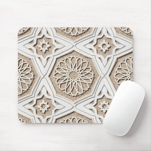 Tapis De Souris Art de treillis architectural arabesque marocain (Avec souris)