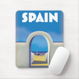 Tapis De Souris art de vacances rétro en Espagne