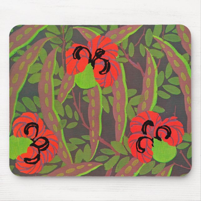Tapis De Souris Art déco floral Mousepad (Devant)