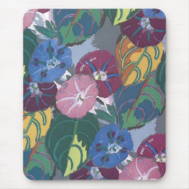 Tapis De Souris Art Déco Petunias - Mousepad (Devant)