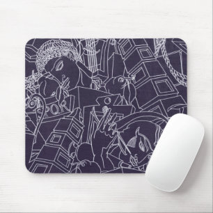 Tapis De Souris Art Déco Romain SPQR Violet Foncé Esthétique Art