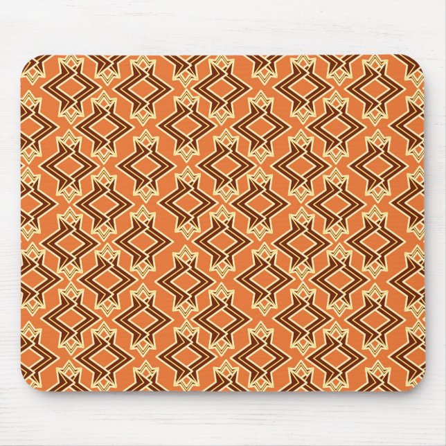 Tapis De Souris Art Deco Wallpaper Pattern, Terracotta / Rust (Devant)