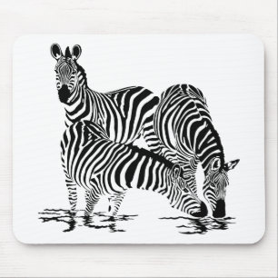 Tapis De Souris Art déco Zebra