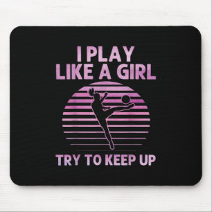 Tapis De Souris Art Drôle De Football Pour Les Filles Femme Soccer