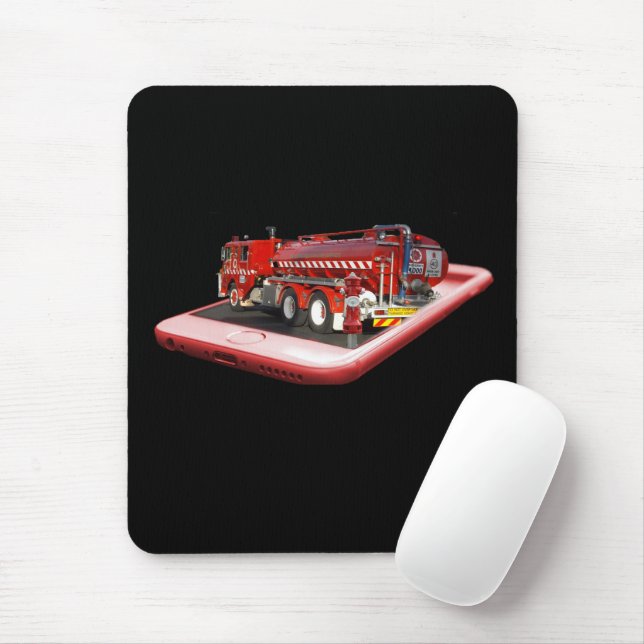 Tapis De Souris Art du fond du moteur de feu, (Avec souris)