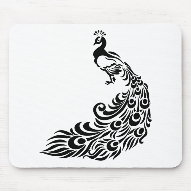 Tapis De Souris Art du paon (Devant)