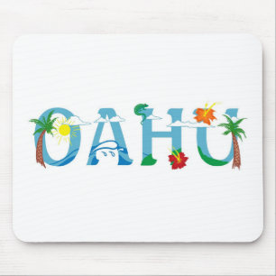 Tapis De Souris Art écrit Oahu Hawaii