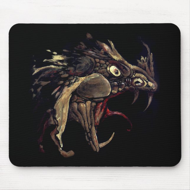 Tapis De Souris Art en émail de Dragon Fire (Devant)