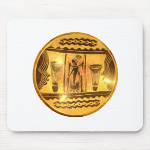 Tapis De Souris Art Ethnique Africain d'or Imprimer