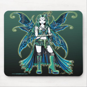 Tapis De Souris Art féerique Mousepad Celetial d'étoile verte de