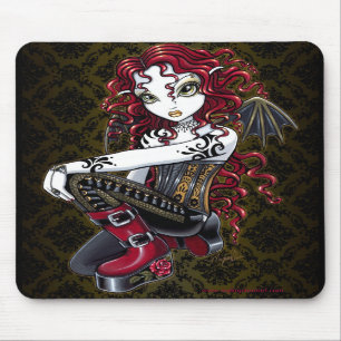 Tapis De Souris Art féerique Mousepad de tatouage gothique de ros