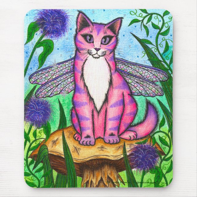 Tapis De Souris Art féerique Mousepad d'imaginaire de chat de (Devant)