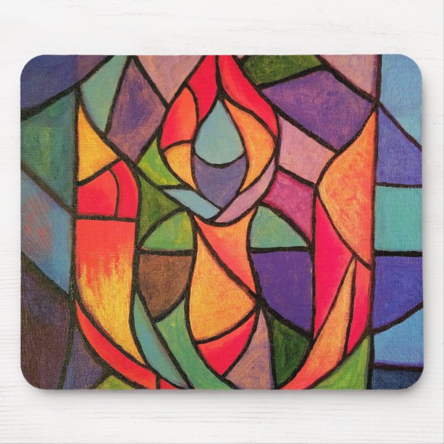 Tapis De Souris Art flamboyant MousePad de calice d'UU (Devant)